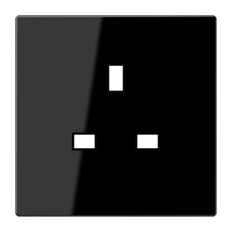 Centre plate for socket insert 521 G, thermoplastic, black