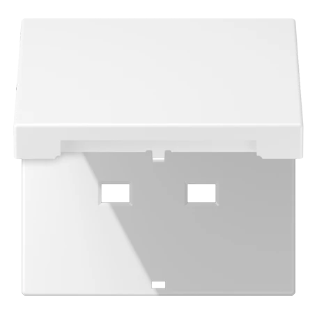 Hinged lid, for socket insert 521 G, matt snow white