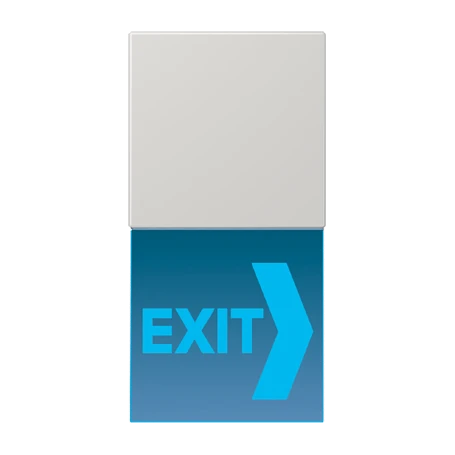 Signalisation LED « Orientation », Bleu, Gris clair