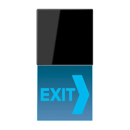 Signalisation LED « Orientation », Bleu, Noir