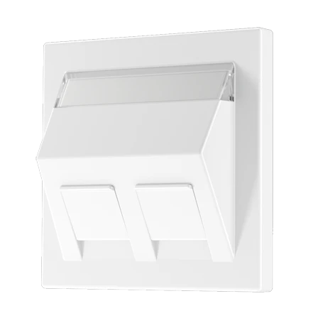 Centre plate for mounting adapter 30°, 2-gang, white