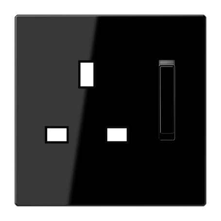 Centre plate for socket insert 571 G-KO, thermoplastic, black