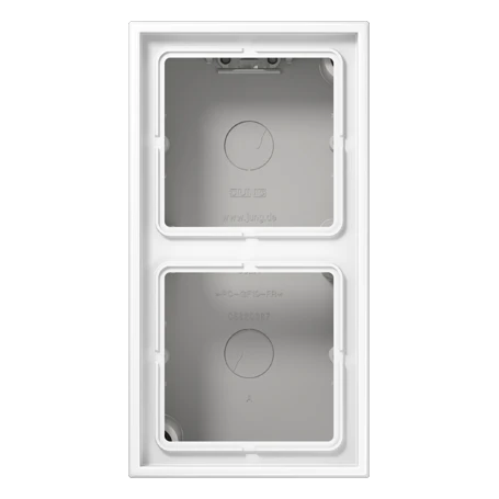 Aufputz-Kappe 2fach, alpinweiß