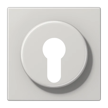 Centre plate, for key switch with protection against dismounting, light grey