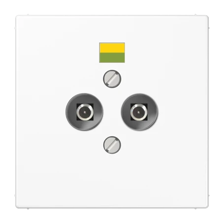 Potentiaal aardingscontactdoos, duroplast, alpine wit