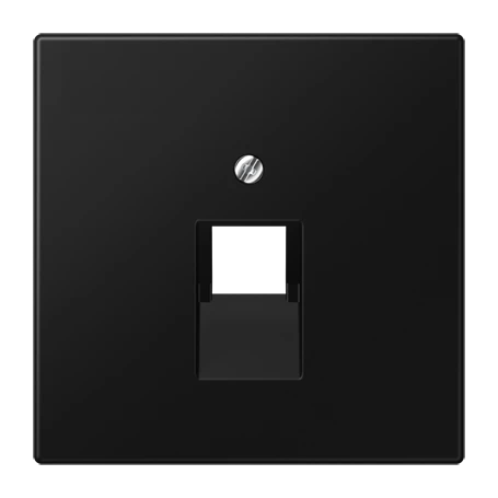 Centre plate for IAE/UAE sockets, 1 x 8-pole, matt graphite black