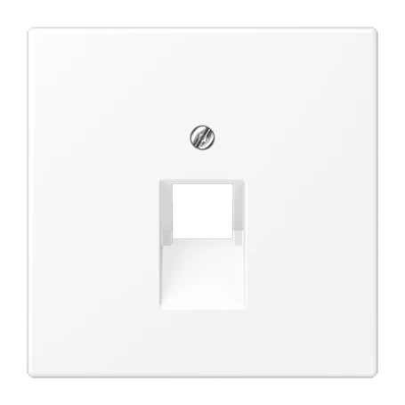 Centre plate for IAE/UAE sockets, 1 x 8-pole, matt snow white