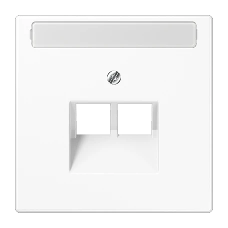 Abdeckung für IAE/UAE-Anschlussdosen, 2 x 8-polig, alpinweiß