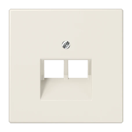 Centre plate for IAE/UAE sockets, 2 x 8-pole, ivory