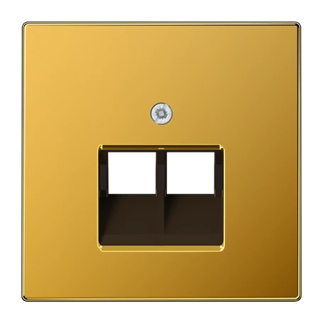 Centre plate for IAE/UAE sockets, 2 x 8-pole, gold-plated