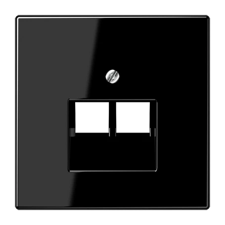 Centre plate for IAE/UAE sockets, 2 x 8-pole, black