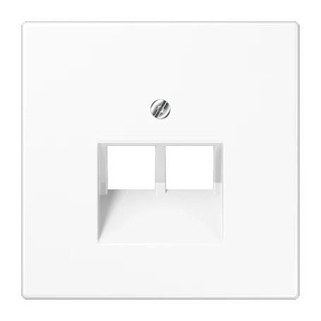 Abdeckung für IAE/UAE-Anschlussdosen, 2 x 8-polig, alpinweiß