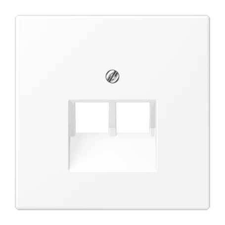Centre plate for IAE/UAE sockets, 2 x 8-pole, matt snow white