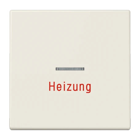 Copritasto 1 canale, scritta "Heizung", illuminabile, bianco