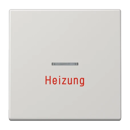 Copritasto 1 canale, scritta "Heizung", illuminabile, grigio chiaro