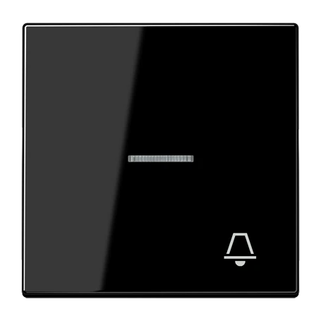 Rocker, symbol "bell", with lens, black