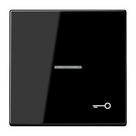 Rocker, symbol "door", with lens, black
