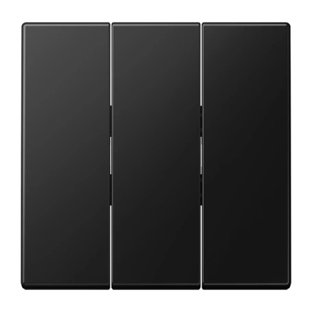 Tecla simple 3 fases, negro mate