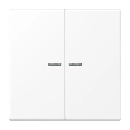 Wippe 2fach, mit Lichtleiter, schneeweiß matt