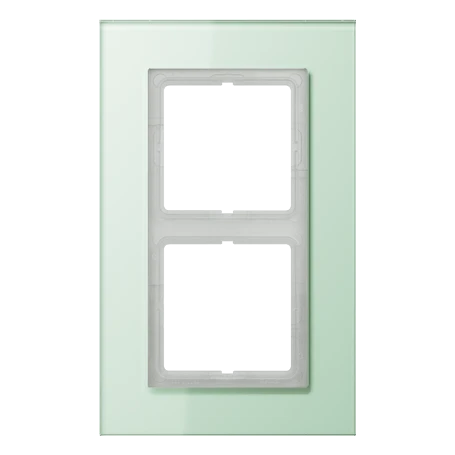 Aro de vidro duplo, branco mate