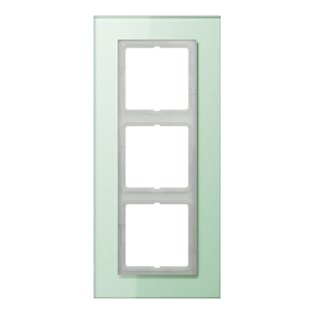 Aro de vidro triplo, branco mate