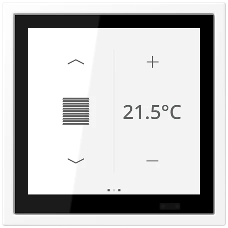 KNX room controller LS TOUCH with frame LS ZERO, Secure, matt snow white