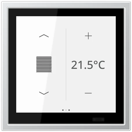 KNX room controller LS TOUCH with frame LS ZERO, Secure, aluminium