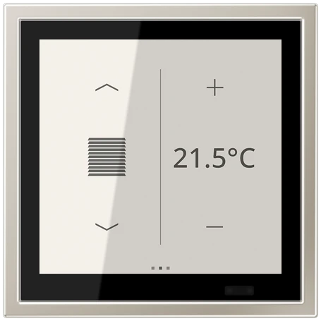 KNX room controller LS TOUCH with frame LS ZERO, Secure, stainless steel