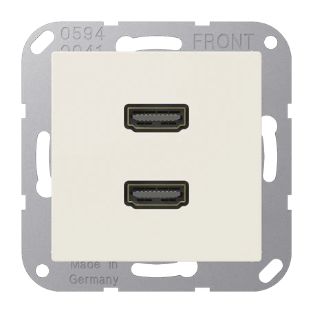 2 x HDMI, blanco marfil