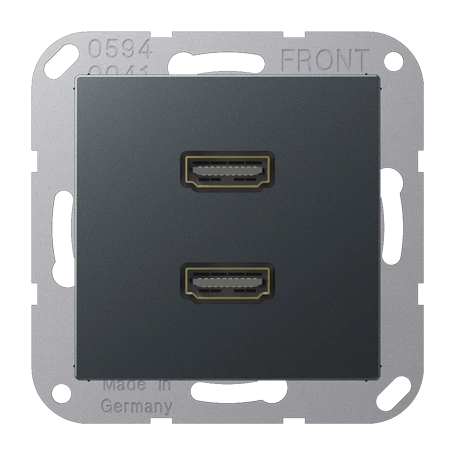 2 x HDMI, antracita mate