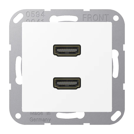 2 x HDMI, blanco alpino mate