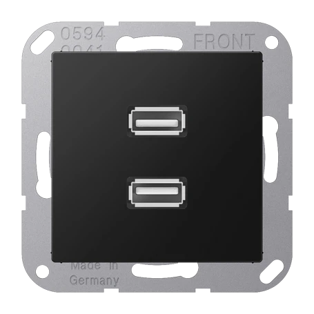 2 x USB 2.0, graphitschwarz matt