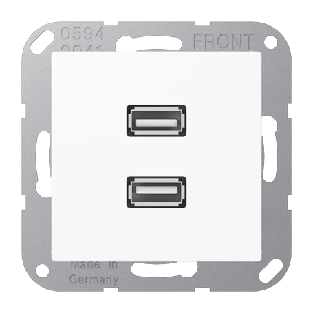2 x USB 2.0, alpinweiß