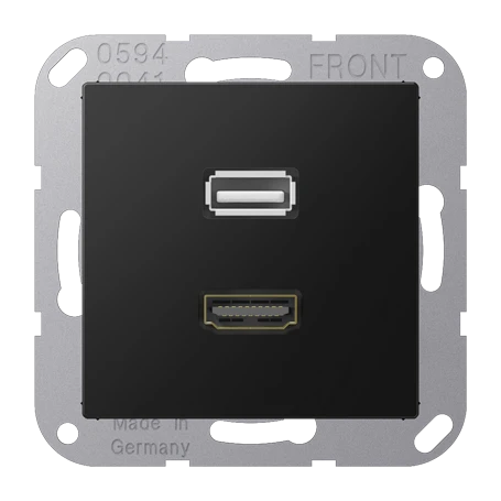 HDMI / USB 2.0, grafietzwart mat