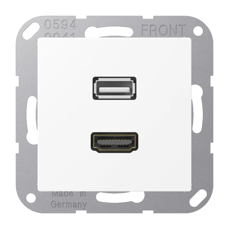HDMI / USB 2.0, sneeuwwit mat