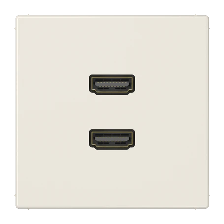 2 x HDMI, blanco marfil