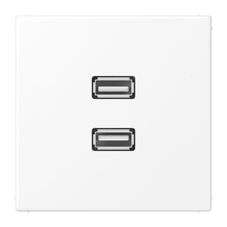 2 x USB 2.0, schneeweiß matt