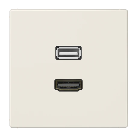 HDMI / USB 2.0, weiß (ivory)
