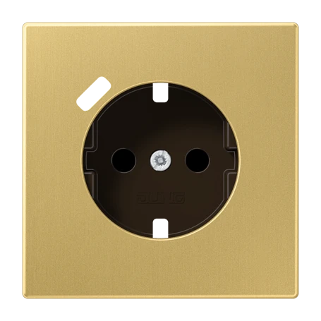Centre plate for SCHUKO® socket insert with USB charger, Safety Plus, classic brass