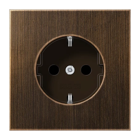 SCHUKO® socket, Safety Plus, antique brass