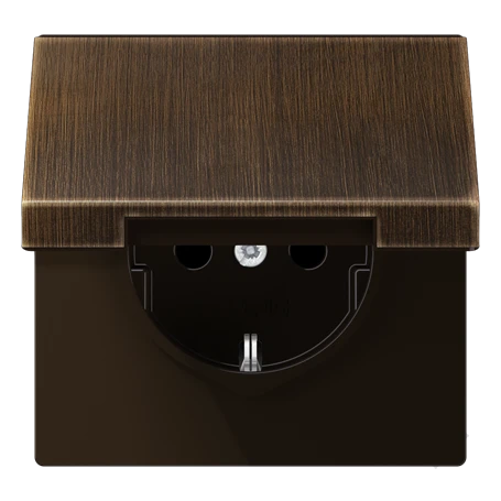 SCHUKO® socket, antique brass