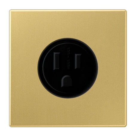 Socket, US NEMA system, screw terminals, classic brass