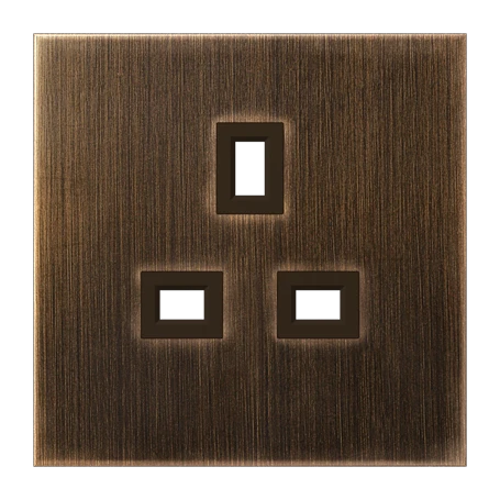 Centre plate for socket insert 521 G, antique brass