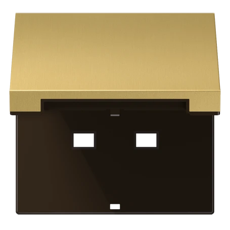 Hinged lid, for socket insert 521 G, classic brass