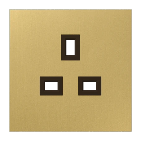 Centre plate for socket insert 521 G, classic brass
