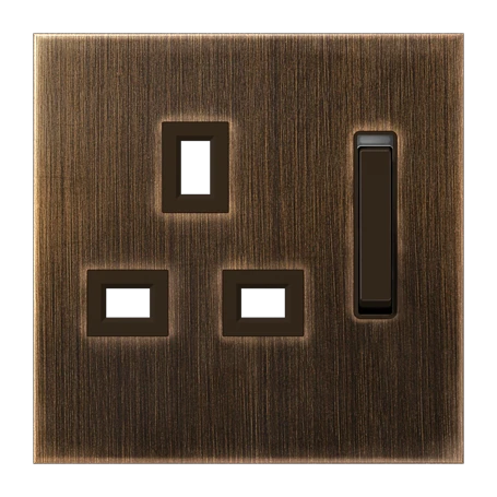 Centre plate for socket insert 571 G-KO, antique brass