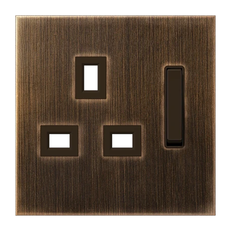 Centre plate for socket insert 571 G, antique brass