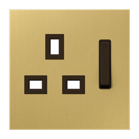 Centre plate for socket insert 571 G, classic brass