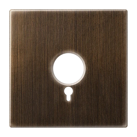 Centre plate, for panic button, antique brass