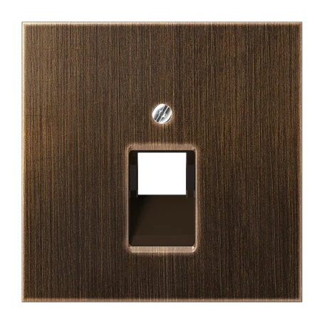 Centre plate for IAE/UAE sockets, 1 x 8-pole, antique brass